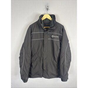 Mercedes Benz 3 in 1 Jacket Mens M Black Winter Coat Removable Liner